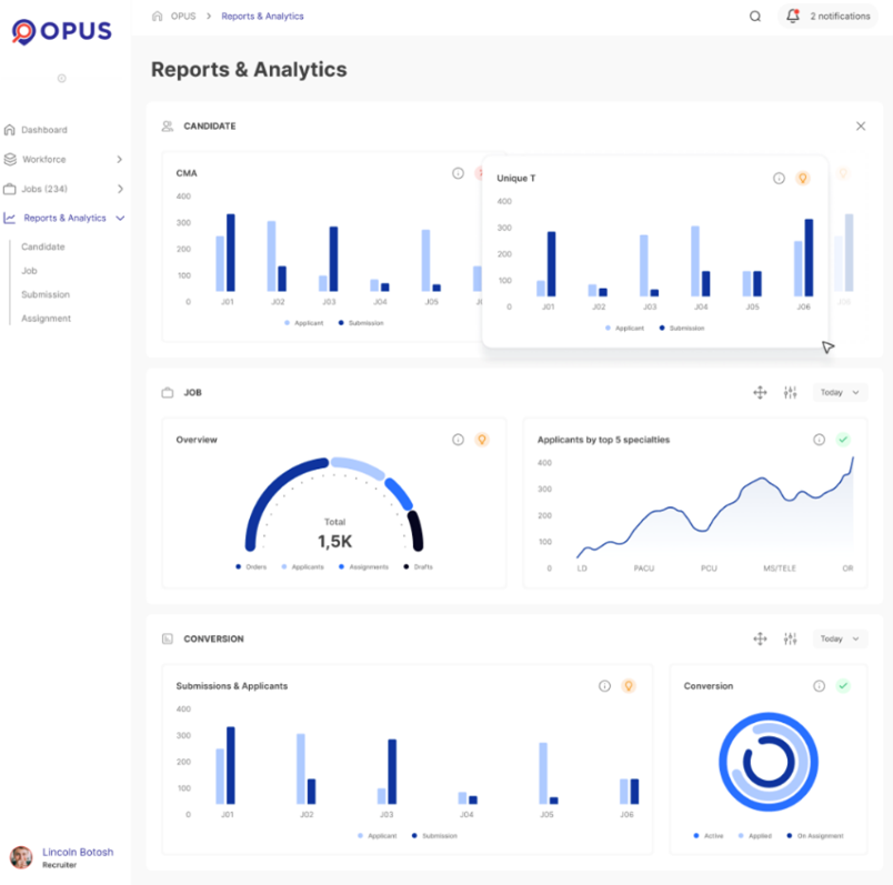 Opus Client Workforce Management Portal Reporting